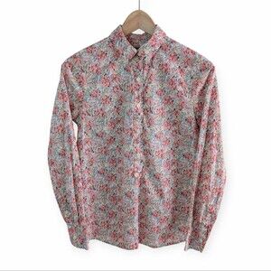 J Crew Liberty London Swirling Petals Floral Popover Shirt 2